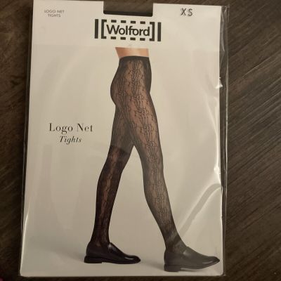 Brand new Wolford xs Black Logo Net Tights